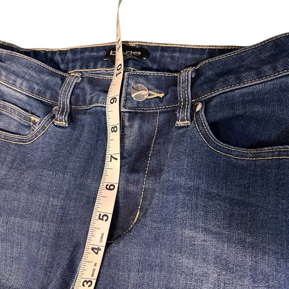 BEBE Gold Glitter Tuxedo Striped Skinny Jeans Sz 26 - Picture 11 of 12